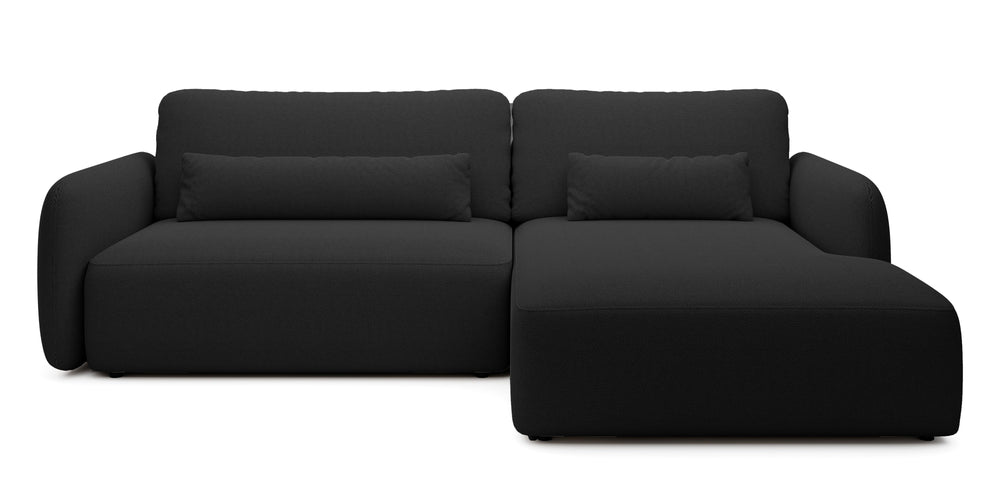 Kampinė sofa BILLY, juoda spalva