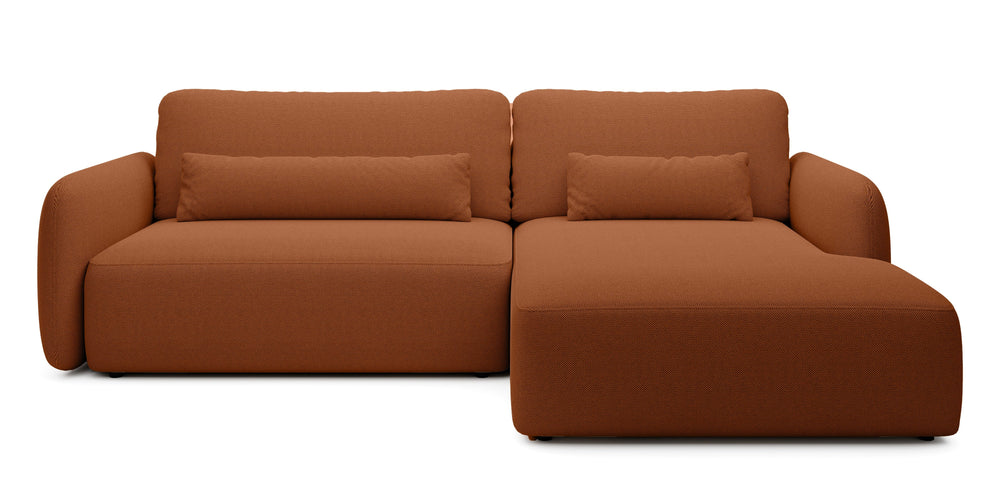 Kampinė sofa BILLY, vario spalva