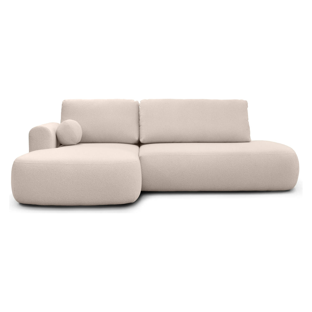 Sofa lova HERMI, smėlio boucle, kairė