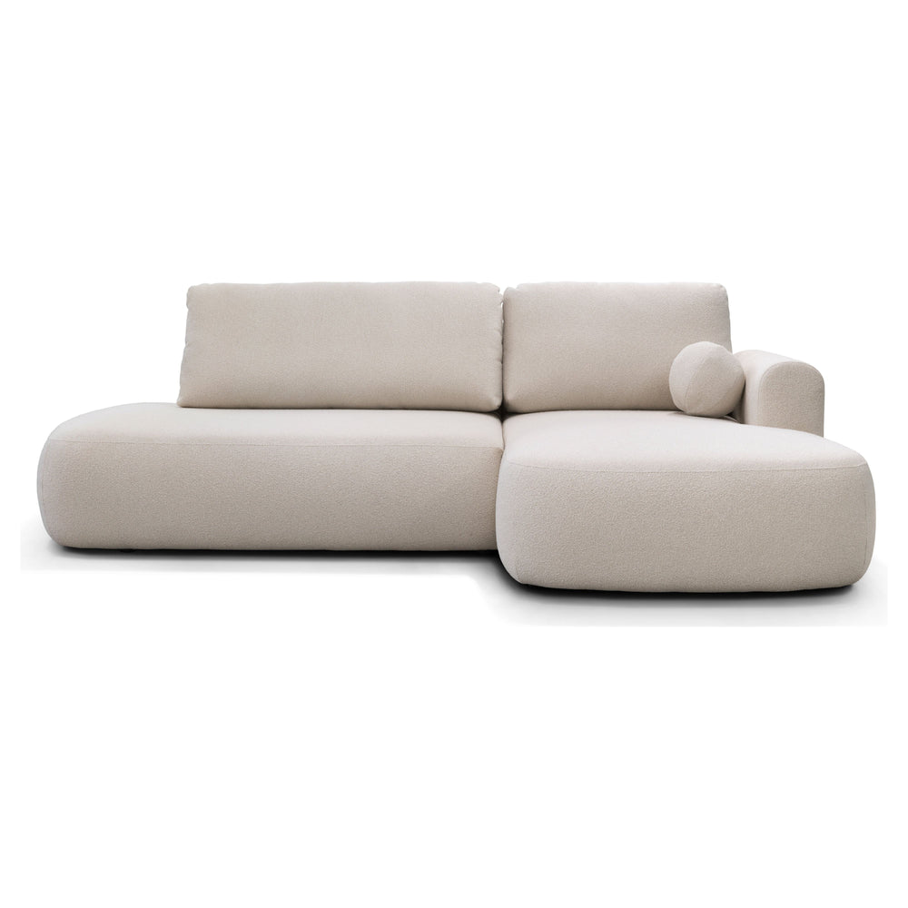 Sofa lova HERMI, šviesiai smėlio boucle, dešinė