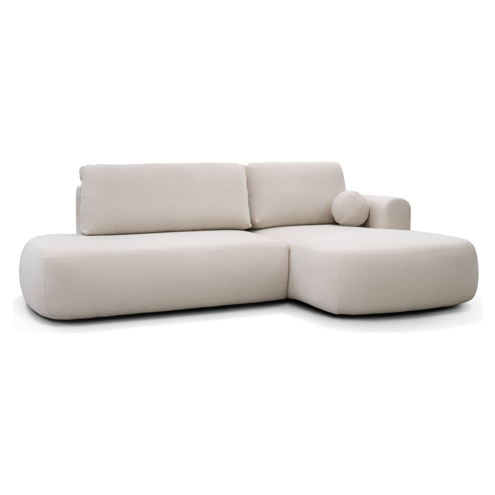 Sofa lova HERMI, šviesiai smėlio boucle, dešinė