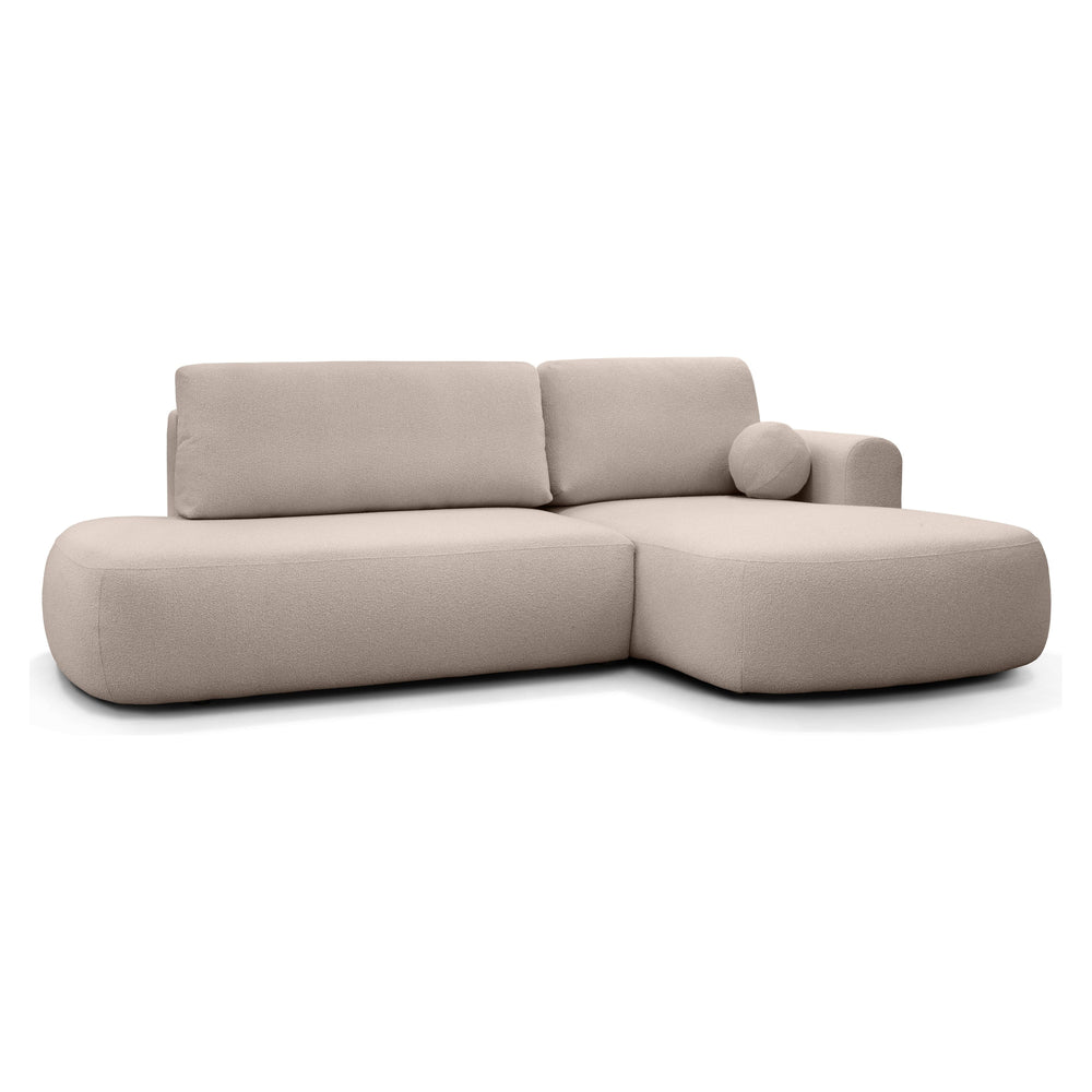 Sofa lova HERMI, šviesiai ruda boucle, dešinė