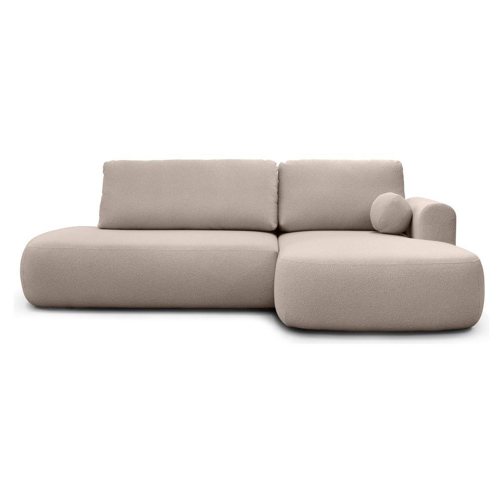 Sofa lova HERMI, šviesiai ruda boucle, dešinė