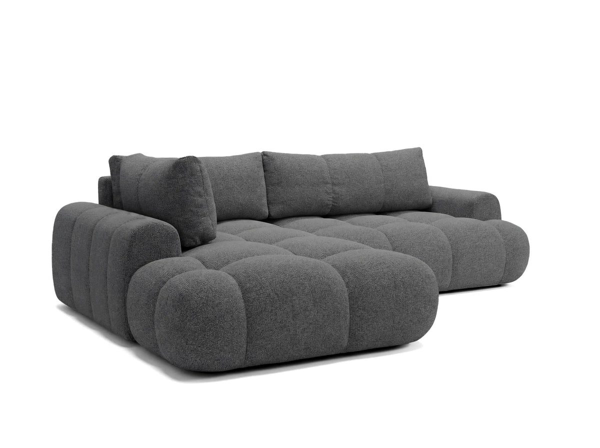 Kampinė sofa SKYLAR LONG, antracitas