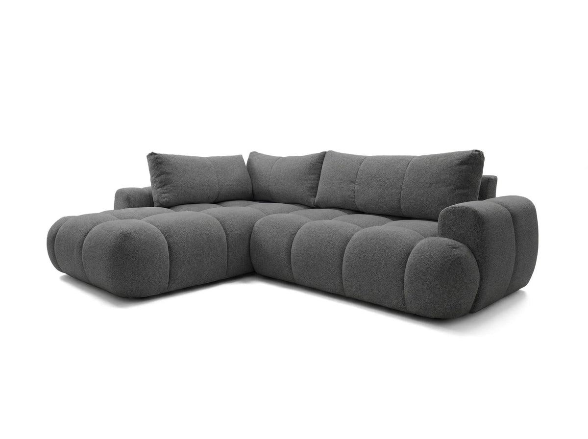 Kampinė sofa SKYLAR LONG, antracitas