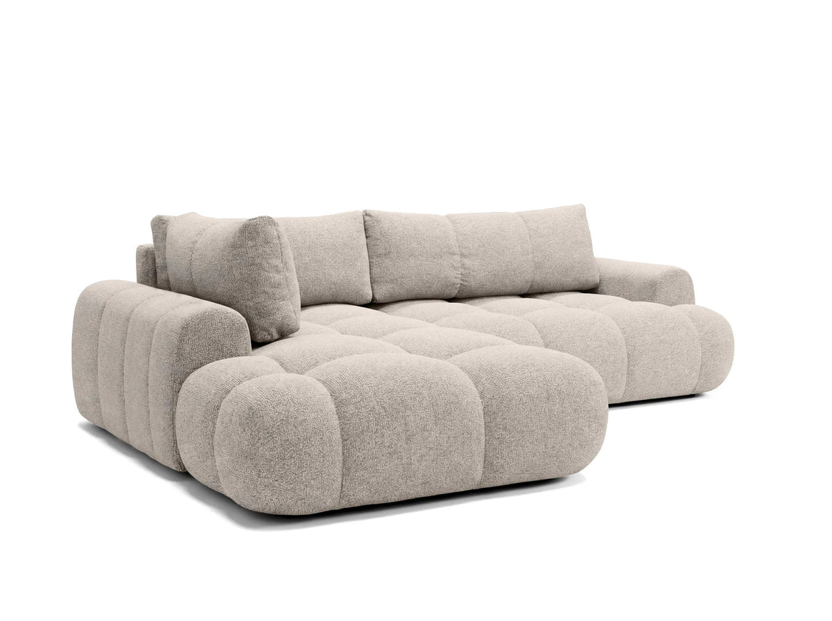 Kampinė sofa SKYLAR LONG, smėlio pilka
