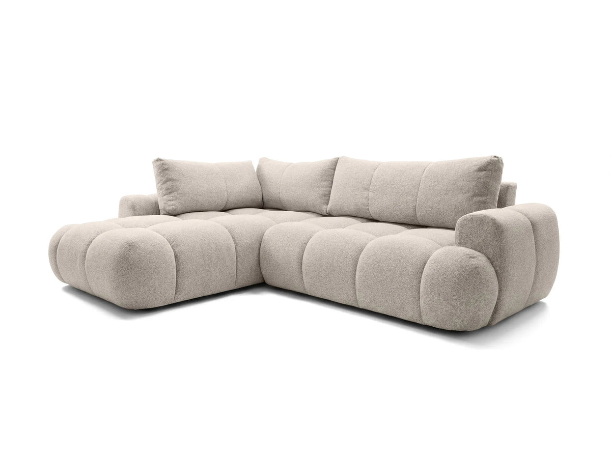 Kampinė sofa SKYLAR LONG, smėlio pilka
