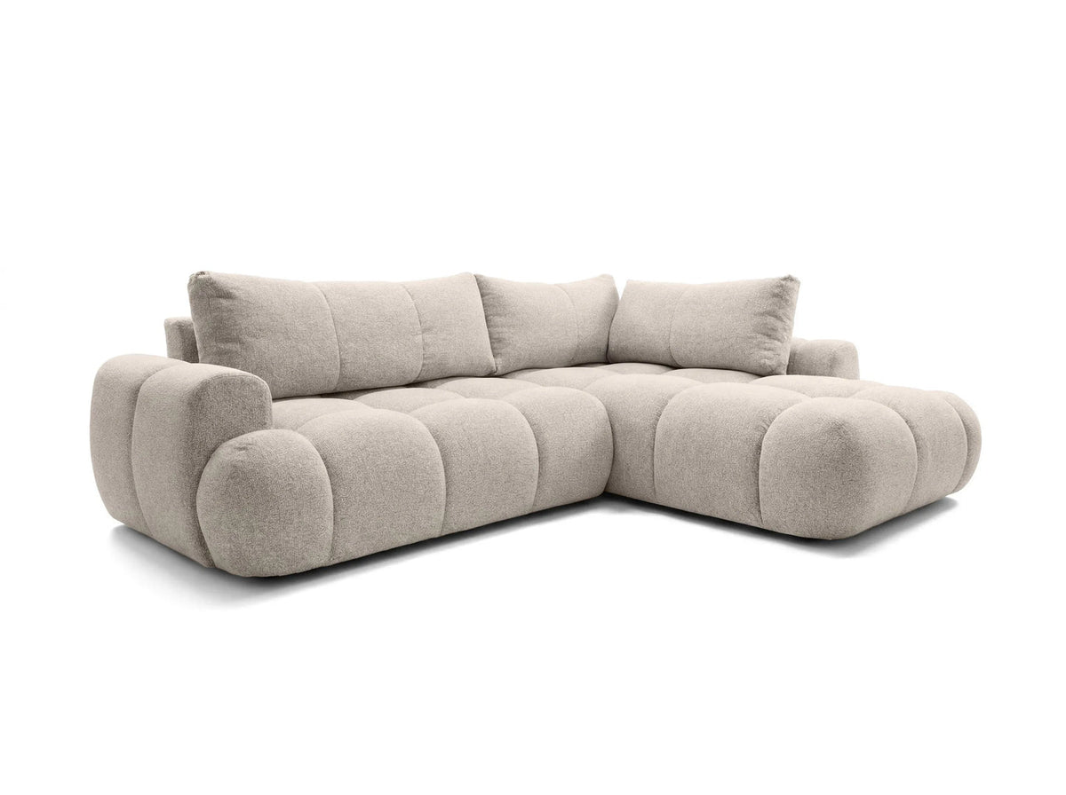 Kampinė sofa SKYLAR LONG, smėlio pilka