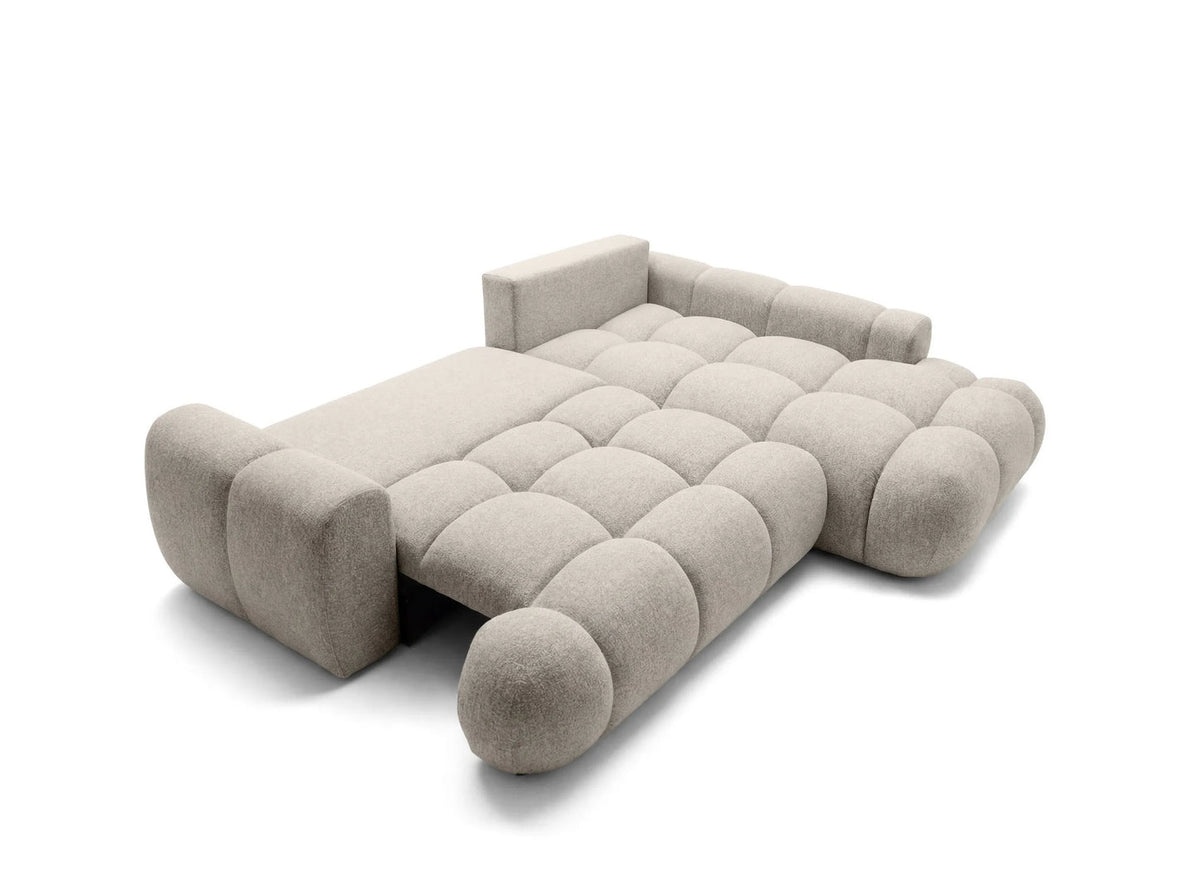 Kampinė sofa SKYLAR LONG, šviesiai smėlinė
