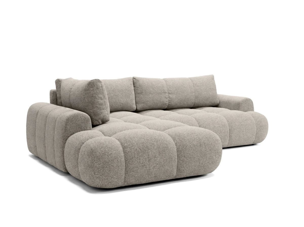 Kampinė sofa SKYLAR LONG, šviesiai smėlinė
