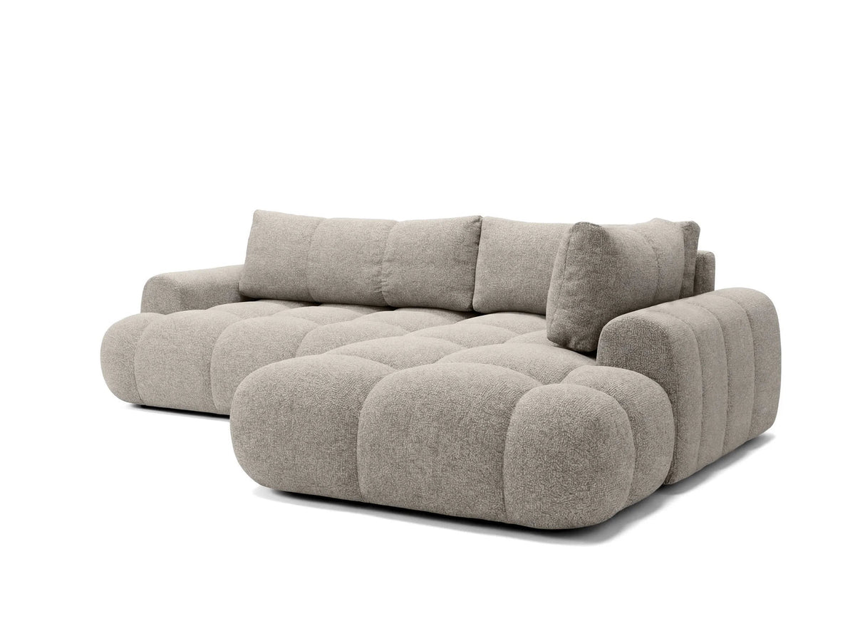 Kampinė sofa SKYLAR LONG, šviesiai smėlinė
