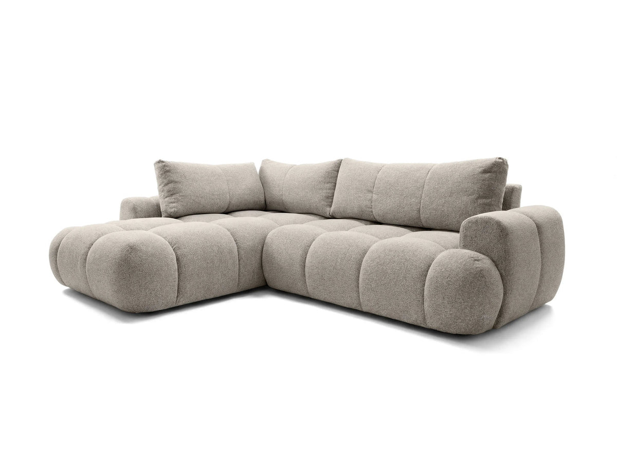 Kampinė sofa SKYLAR LONG, šviesiai smėlinė