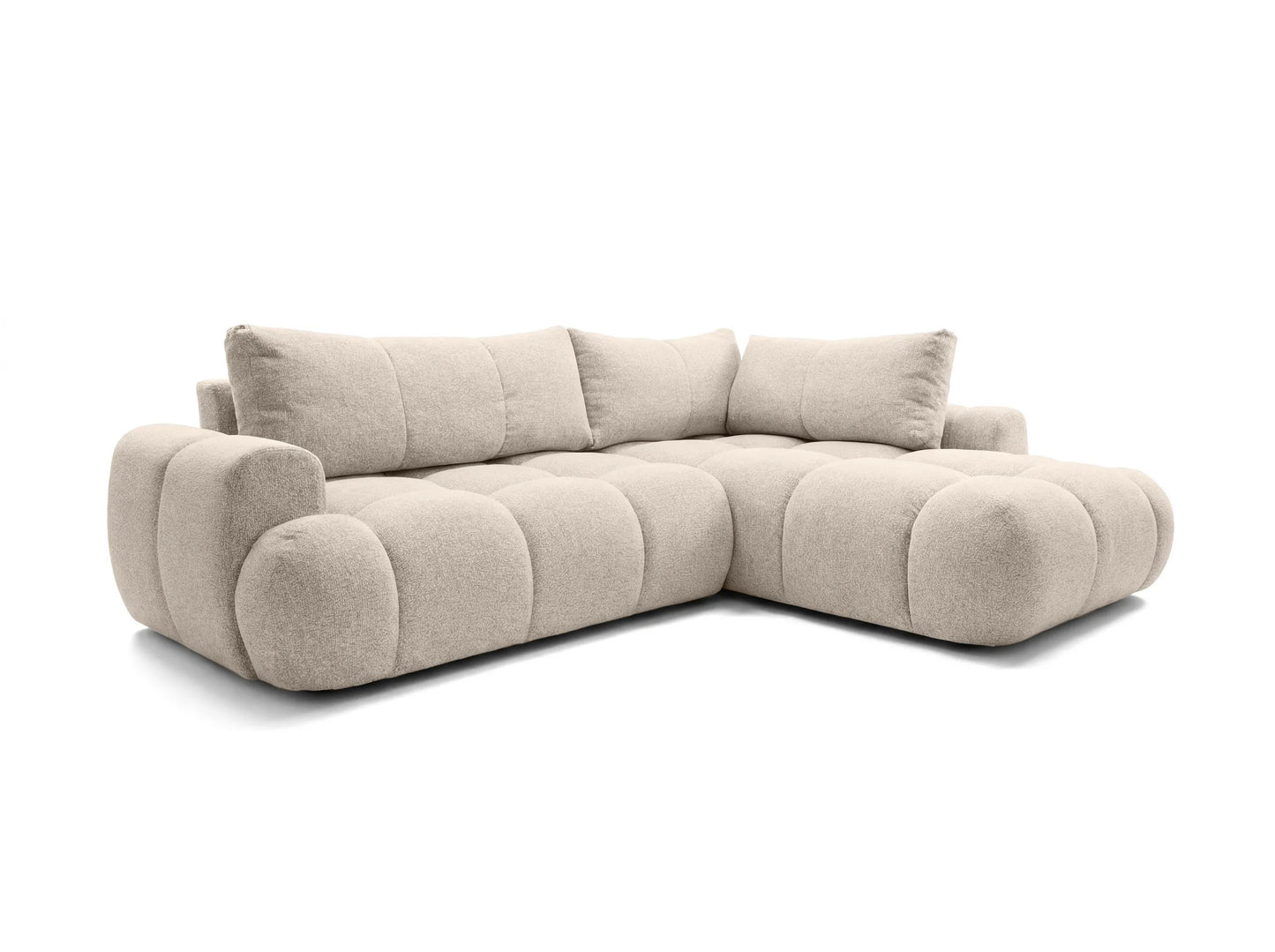 Kampinė sofa SKYLAR LONG, kreminė
