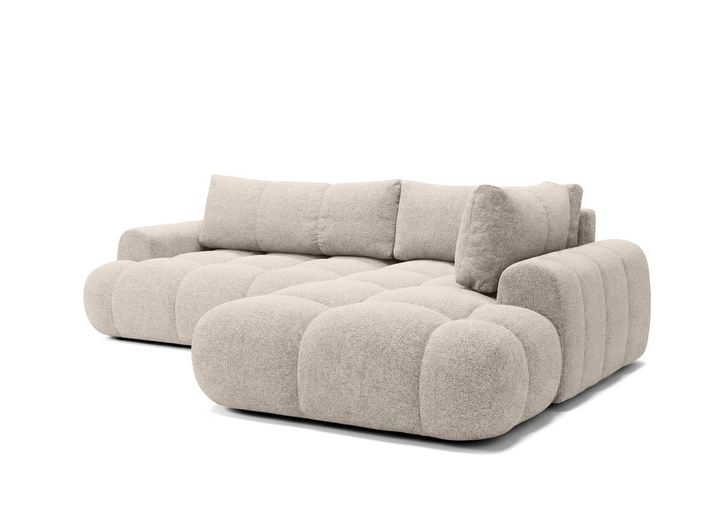Kampinė sofa SKYLAR LONG, kreminė