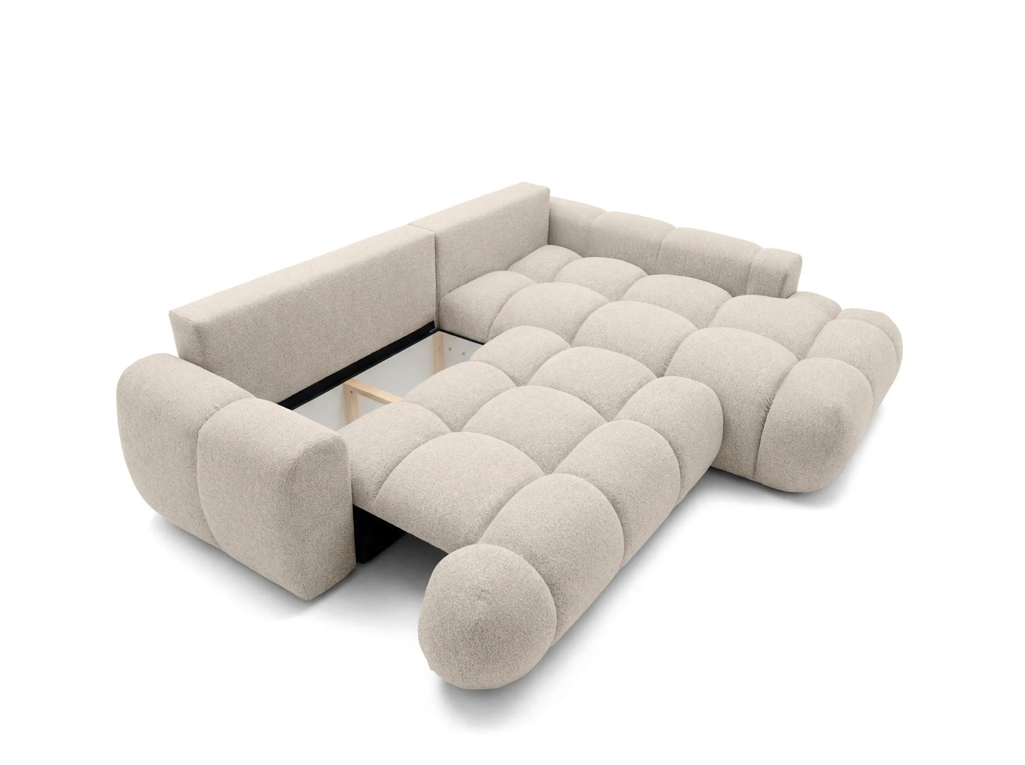 Kampinė sofa SKYLAR LONG, kreminė