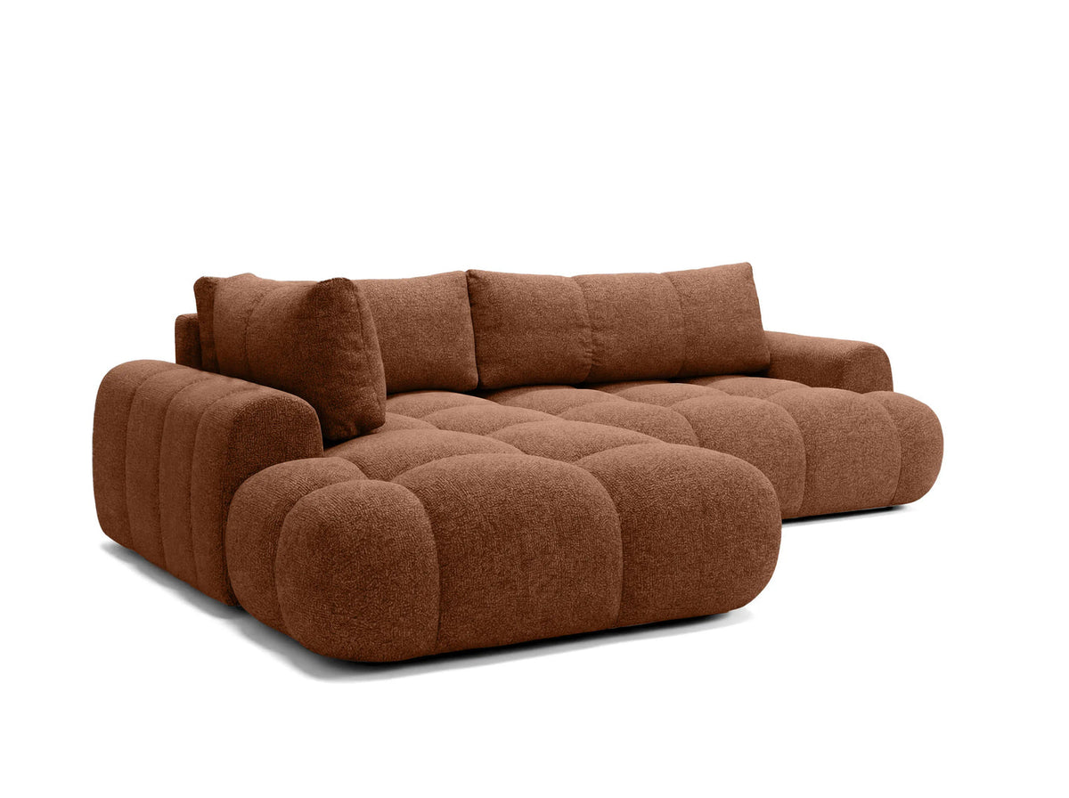 Kampinė sofa SKYLAR LONG, terakotos