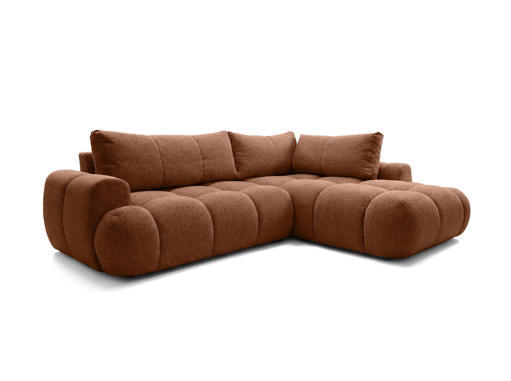 Kampinė sofa SKYLAR LONG, terakotos