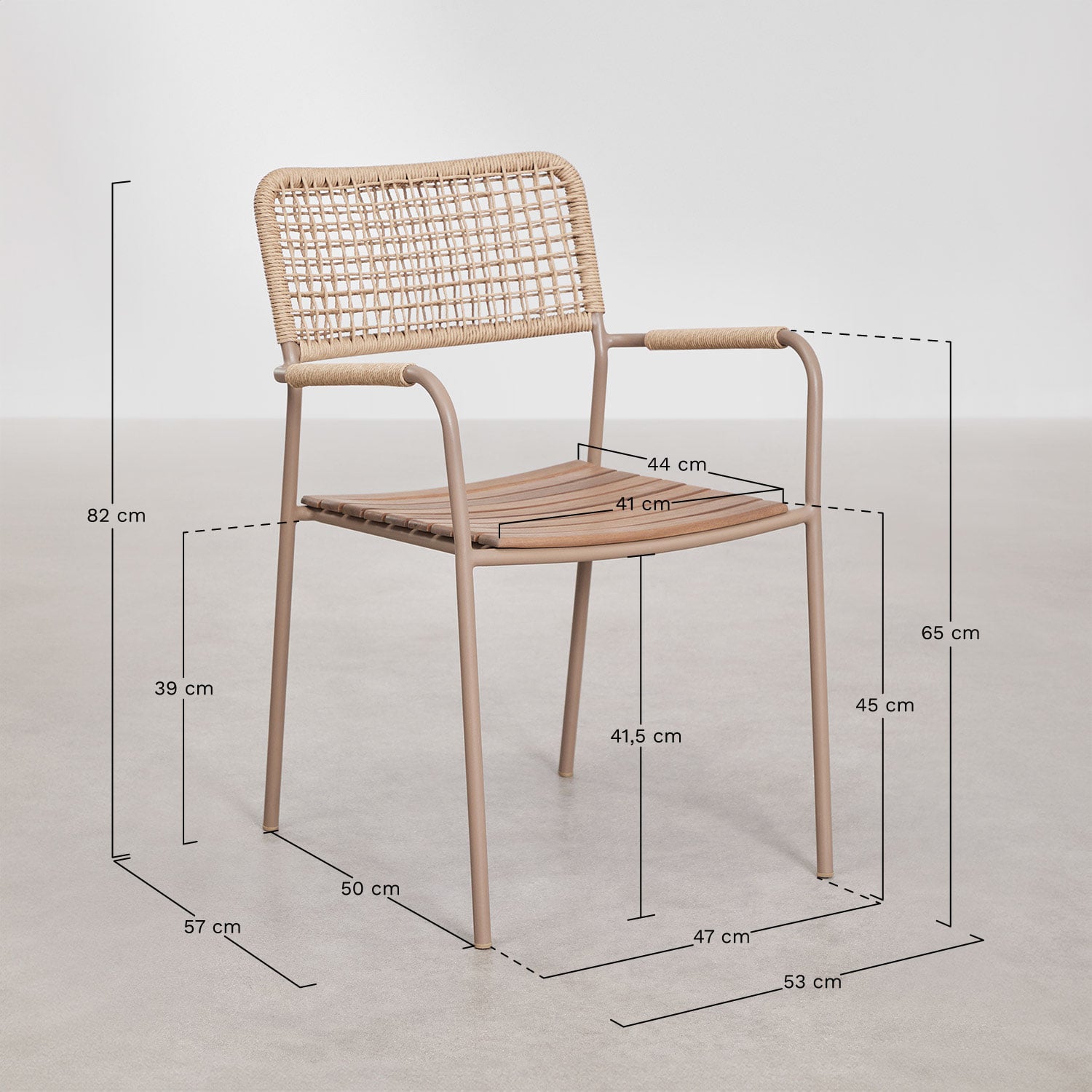 Outdoor set TILDA, round table, 2 chairs, white