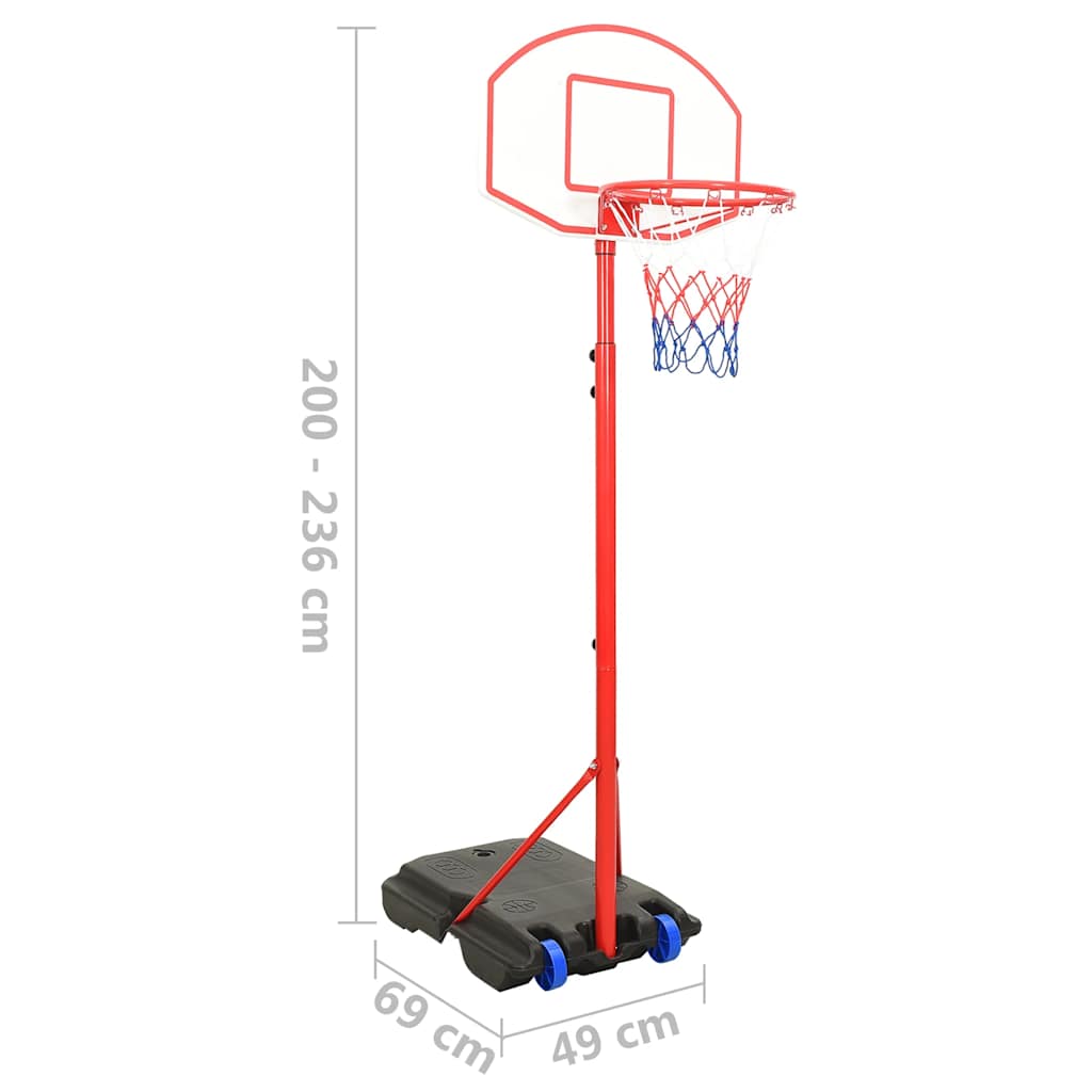 Nešiojamas krepšinio rinkinys, 200–236cm, reguliuojamas - Namų Idėja