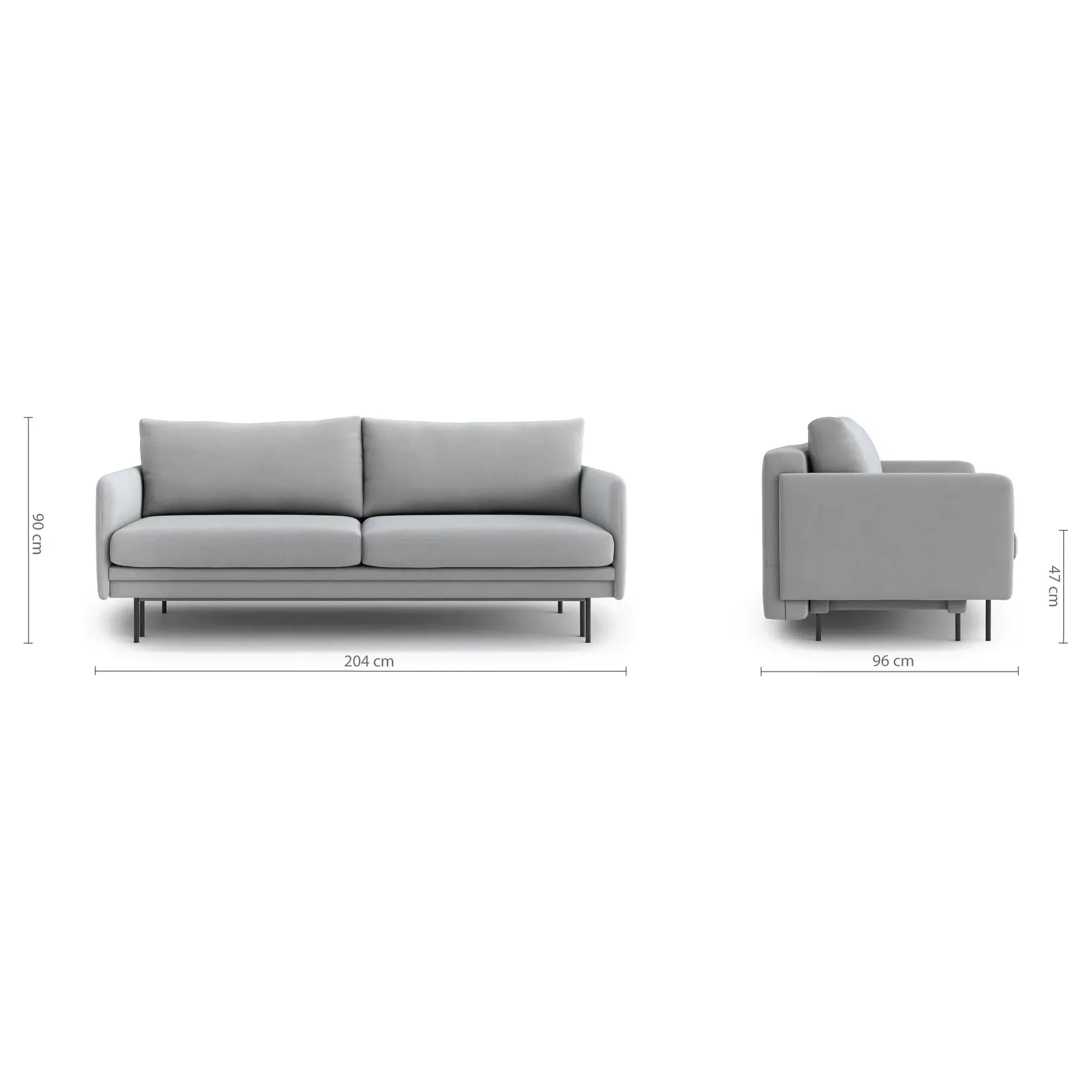 Sofa lova LORA, pilka spalva