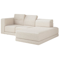 Kampinė sofa-lova NOVALS, kreminė bouclė