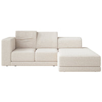 Kampinė sofa-lova NOVALS, kreminė bouclė