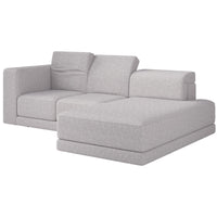 Kampinė sofa-lova NOVALS, šviesiai pilka bouclė