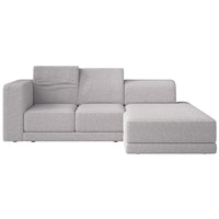 Kampinė sofa-lova NOVALS, šviesiai pilka bouclė