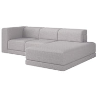 Kampinė sofa-lova NOVALS, šviesiai pilka bouclė