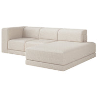 Kampinė sofa-lova NOVALS, kreminė bouclė