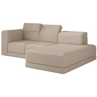 Kampinė sofa-lova NOVALS, šviesiai smėlinė bouclė