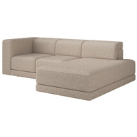 Kampinė sofa-lova NOVALS, šviesiai smėlinė bouclė