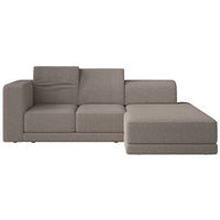 Kampinė sofa-lova NOVALS, pilkai smėlinė bouclė