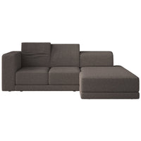 Kampinė sofa-lova NOVALS, ruda bouclė