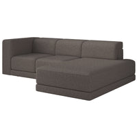 Kampinė sofa-lova NOVALS, ruda bouclė