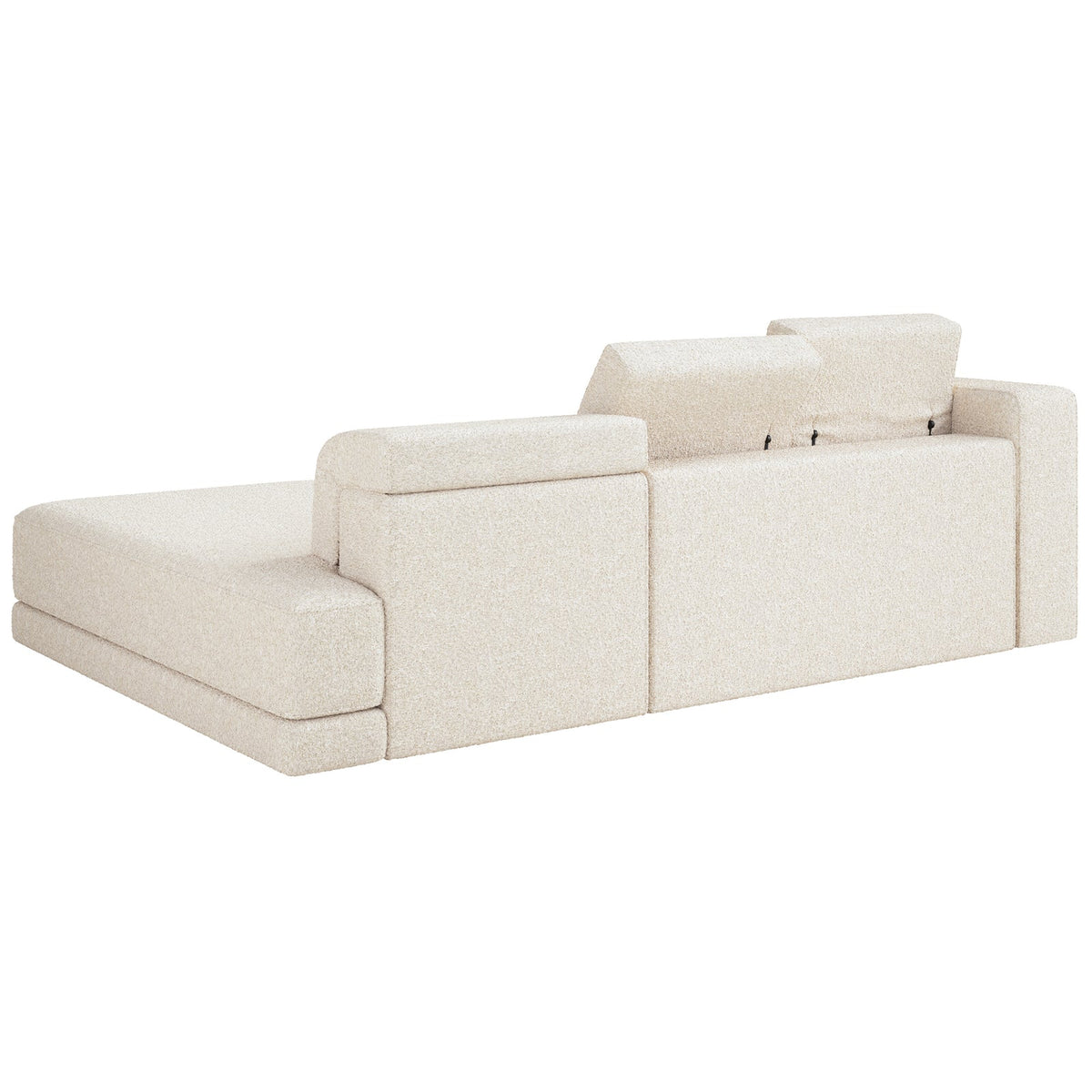Kampinė sofa-lova NOVALS, kreminė bouclė