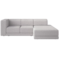 Kampinė sofa-lova NOVALS, šviesiai pilka bouclė