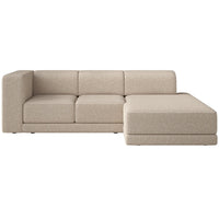 Kampinė sofa-lova NOVALS, šviesiai smėlinė bouclė