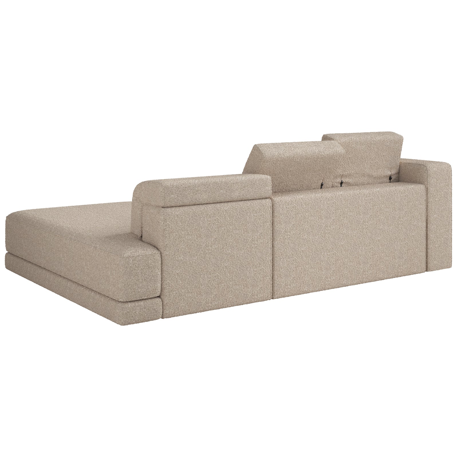 Kampinė sofa-lova NOVALS, šviesiai smėlinė bouclė