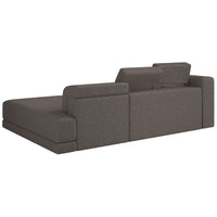 Kampinė sofa-lova NOVALS, ruda bouclė