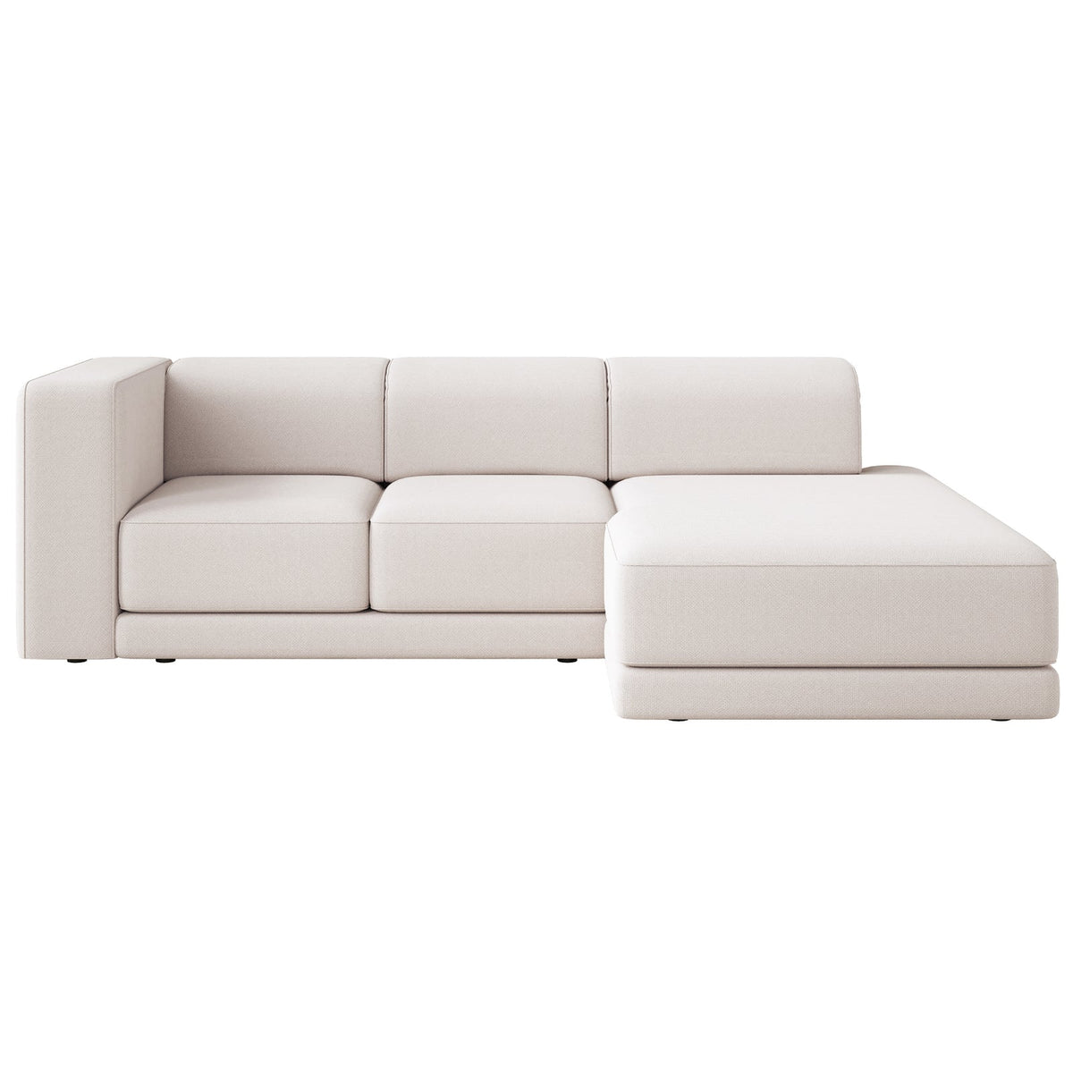 Kampinė sofa-lova NOVALS, kreminė šenilas