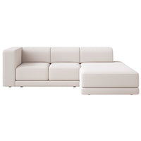 Kampinė sofa-lova NOVALS, kreminė šenilas