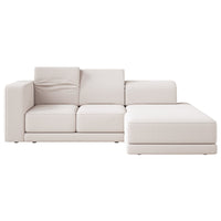 Kampinė sofa-lova NOVALS, kreminė šenilas