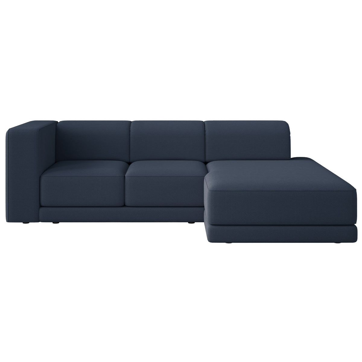 Kampinė sofa-lova NOVALS, tamsiai mėlyna šenilas