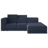 Kampinė sofa-lova NOVALS, tamsiai mėlyna šenilas
