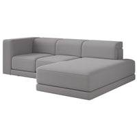 Kampinė sofa-lova NOVALS, pilka šenilas