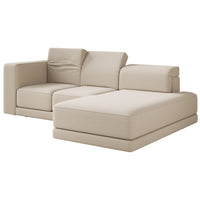 Kampinė sofa-lova NOVALS, smėlinė šenilas