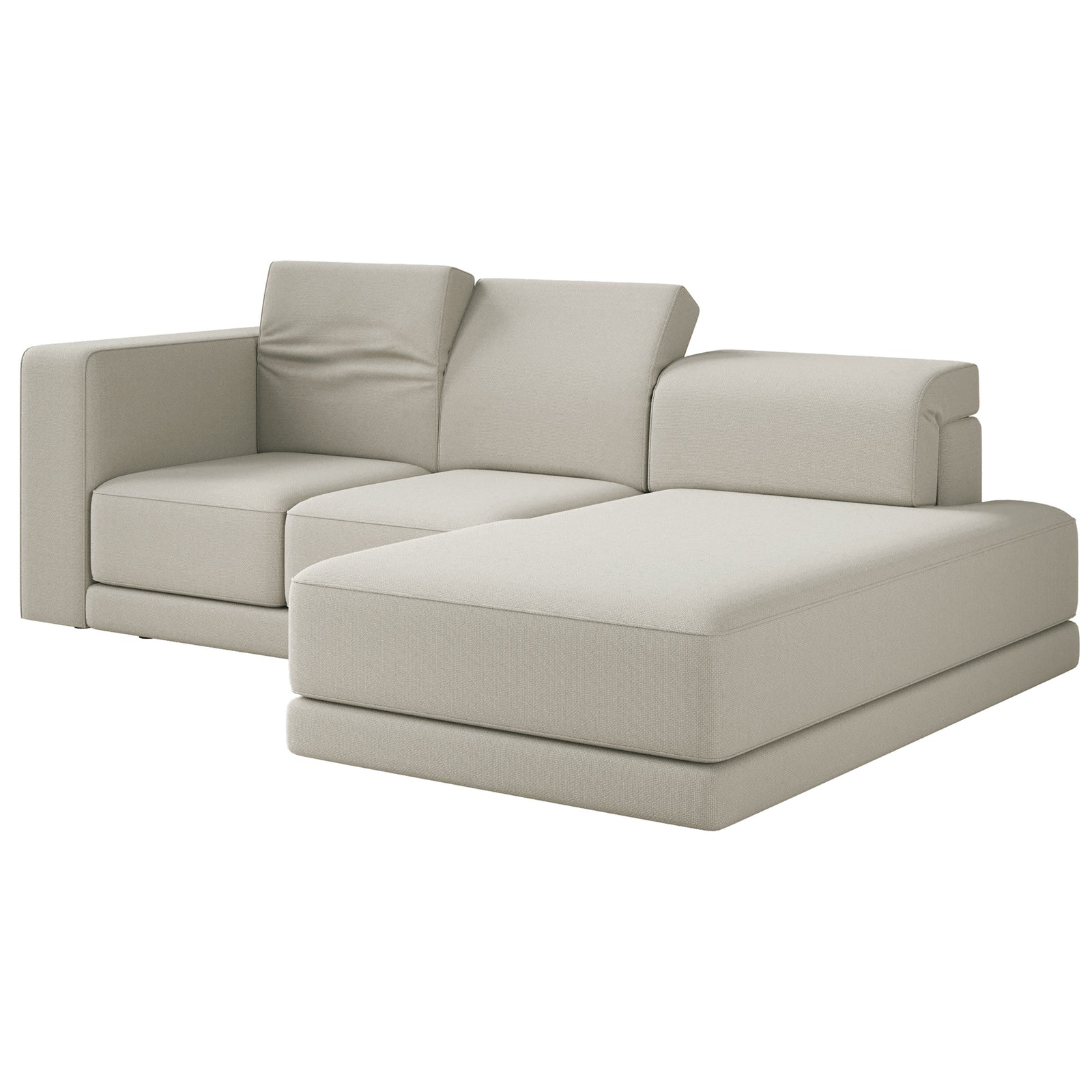 Kampinė sofa-lova NOVALS, pilkai smėlinė šenilas