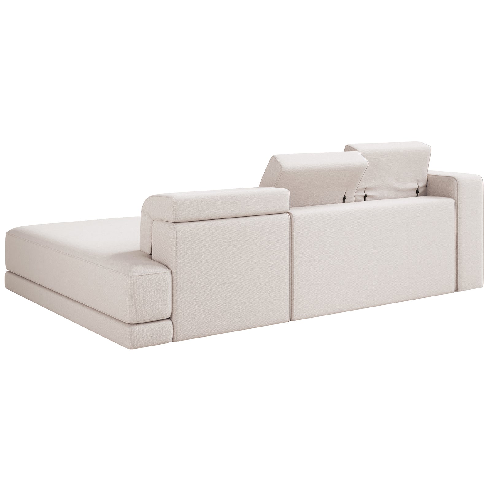 Kampinė sofa-lova NOVALS, kreminė šenilas