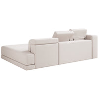 Kampinė sofa-lova NOVALS, kreminė šenilas